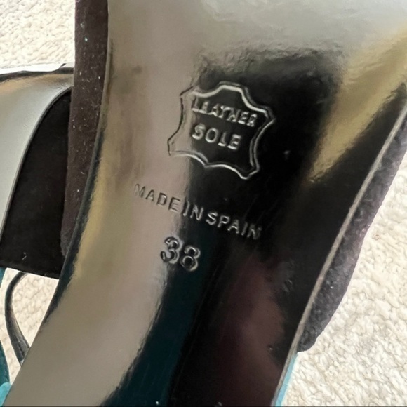 24. Hudson London Womens Dress Shoes Ankle Strap Color-blocked Sz 38 EU / 7 US - Picture 10 of 11